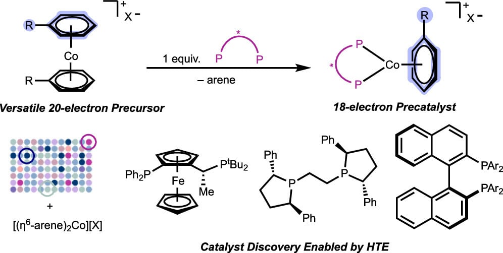 Cationic Bis(η6-arene) Cobalt(I) Complexes: Enabling Catalyst Discovery by High-Throughput Experimentation